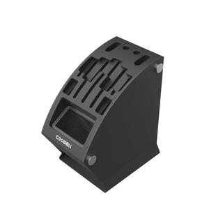 COOWELL刀架置物架多功能台面家用筷子筒 厨房扇形刀座菜刀具收纳