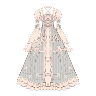 【全款预约】Lolita裙正版原创蓝色信笺少女洛丽塔连衣裙