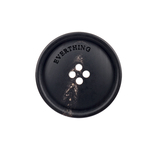 维达 静水深流印 天然牛角纽扣黑色高档西装大衣扣圆形高端钮扣