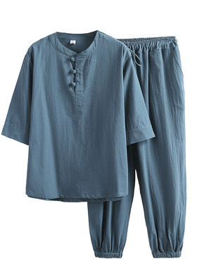 道家居士服男寺庙打坐禅修服