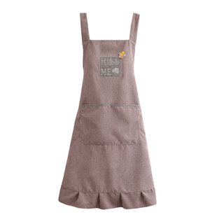 灯芯绒围裙厨房家用女防水防油做饭2026新款网红餐饮专用洋气围腰