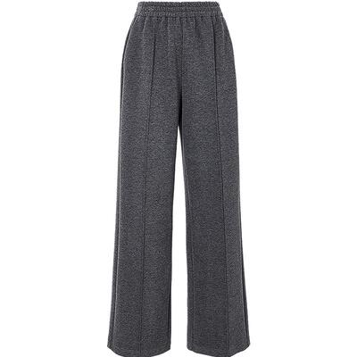 红袖outlets2024冬季新款女装肌理感包容性松紧腰阔腿裤hopeshow