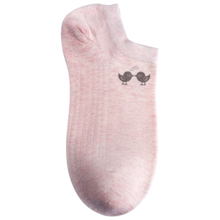 YEARCON/意尔康女袜女士浅口休闲夏季薄款透气船袜5双装女款袜子