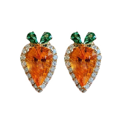 童趣小白兔胡萝卜芬达耳钉