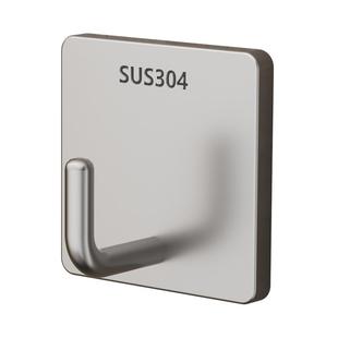 不锈钢挂钩304加厚粘胶强力承重免打孔厨房宿舍卫生间门后毛巾架