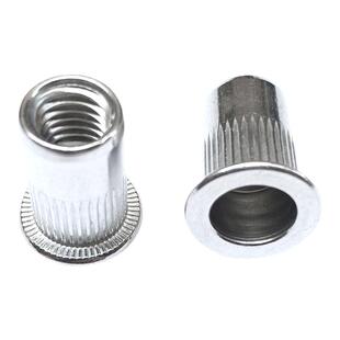 304不锈钢平头拉铆螺母竖纹铆螺帽拉帽柱纹拉母M3M4M5M6M8M10M12