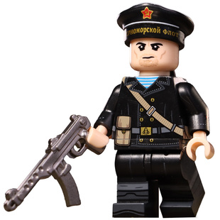 第三方二战苏军事积木玩具苏联海军步兵士兵积木小人仔