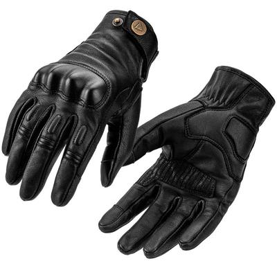 摩多狼摩托车防摔真皮骑行手套