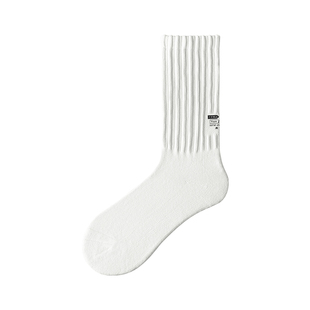 子墨袜子男款冬季纯棉纱线堆堆袜厚款毛巾底粗线针织长袜防臭潮袜