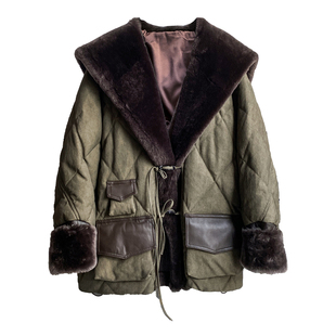 FRASANNO欧货皮草鹅绒服女中长款外套宽松显瘦年轻款皮毛一体时尚