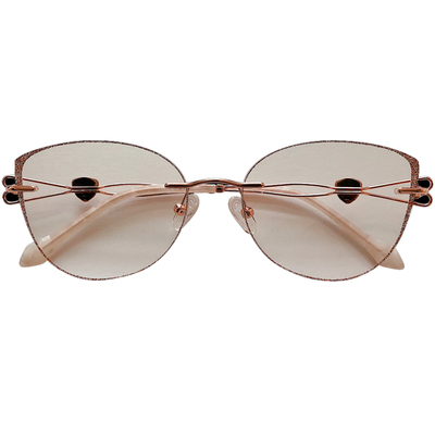 美颜素颜镶边近视眼镜防蓝光无框