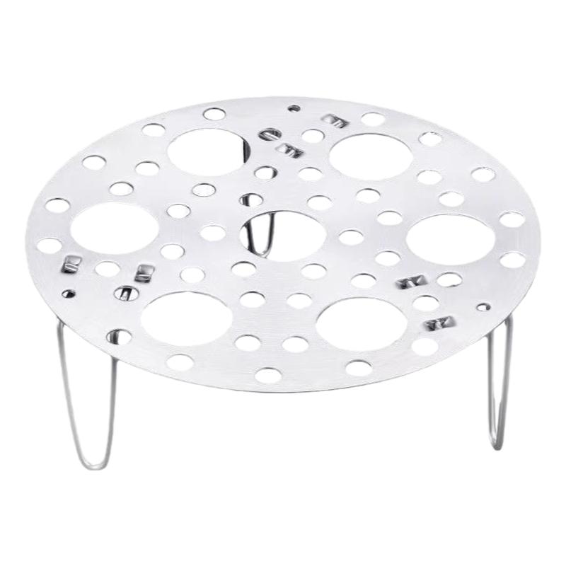 不锈钢蒸架万能家用加厚多功能不锈钢蒸格圆形可折叠高脚厨房蒸盘