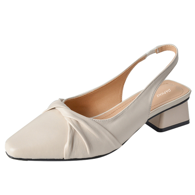 包头凉鞋女夏季尖头单鞋女粗跟