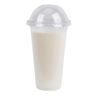 带盖商用透明口径塑料杯定制logo