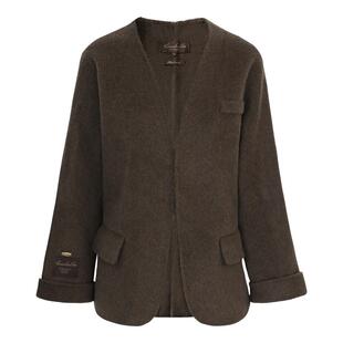 COCOBELLA双面呢手工羊毛大衣女秋冬气质通勤短款毛呢外套WL3019