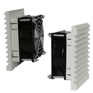 工业机柜220V通风过滤网组电箱控制柜电柜散热风扇套装百叶窗风机