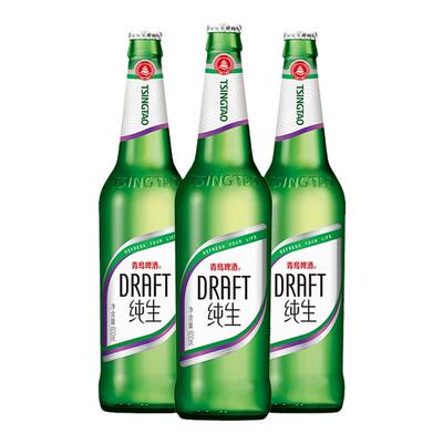青岛纯生啤酒600ml*12瓶包邮
