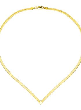 adhora 轻奢V型蛇骨链女小众设计银项链2024新款颈链送女友礼物