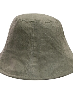 休闲日系纯色棉麻渔夫帽