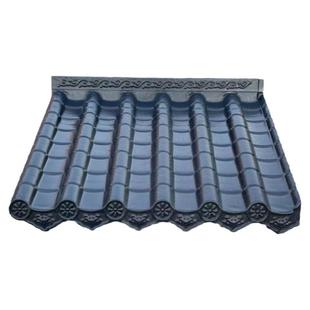 合成树脂ASA仿古一体瓦屋檐房檐门头大门装饰雨棚装饰瓦片工厂