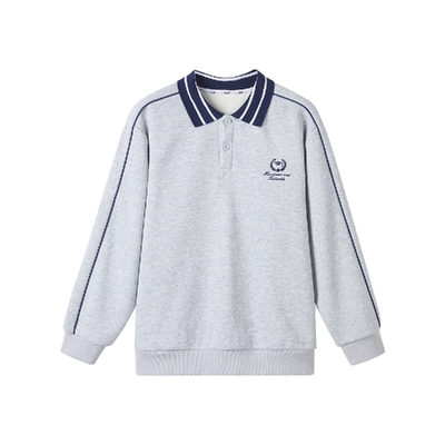 男童加绒卫衣POLO衫冬装加厚保暖