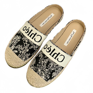 包头半拖鞋女外穿2026新款小香风草编渔夫鞋平底懒人一脚蹬穆勒鞋