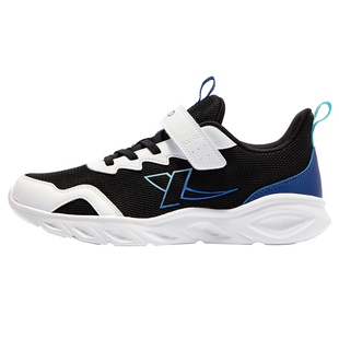 特步童鞋儿童网面舒适运动鞋男童夏季透气防滑减震魔术贴跑步鞋子