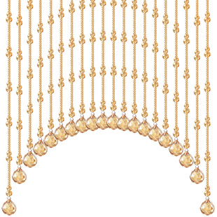 葫芦门帘吊饰隔断帘化解门对卫生间风水帘挂帘免打孔水晶珠帘新款