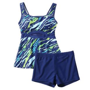 泳衣女高级感显瘦遮肚肉分体式两件套背心平角运动款保守大码夏潮