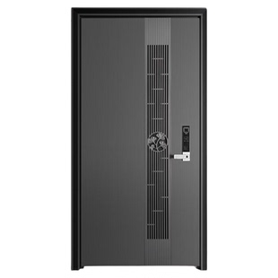 2025新款无门楣入户通风防盗门透气推拉门精钢纱网门带纱窗门