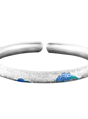 国风银手镯2025新款新中式银镯子