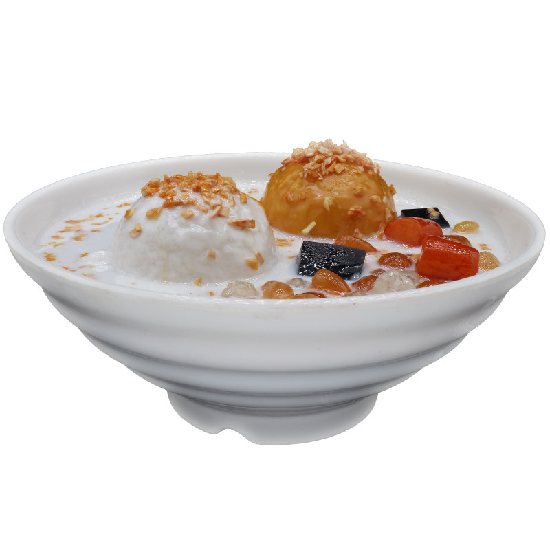 仿真椰奶清补凉烧仙草冻食品模型凉粉酸奶碗模具支持来图定制订做