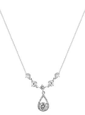 足银999人鱼之泪项链轻奢礼物