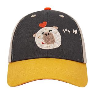 巴拉巴拉儿童帽子男女童棒球帽抗UV遮阳撞色卡通舒适时尚可爱户外