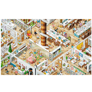 现货包邮 3D-JP Pintoo 塑料拼图 SMART 咕叽鼠工作室 1000片