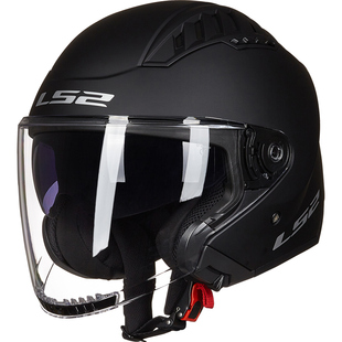 LS2双镜片摩托车头盔男机车半盔电动车安全帽四季通用3C认证OF600