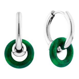 Dare买手店 iranlon自然论翡翠绿重组解构耳环女小巧精致圈圈耳饰