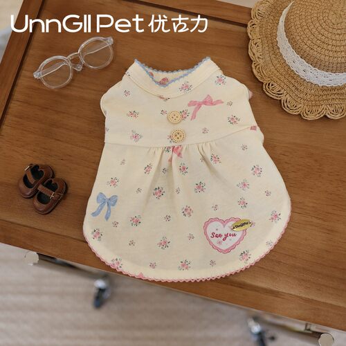 UnnGllPet优古力原创春夏甜美碎花背心裙居家服宠物狗小型犬衣服