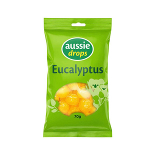 澳洲直邮Aussie Drops Eucalyptus桉树叶萃取薄荷醇润喉糖Menthol
