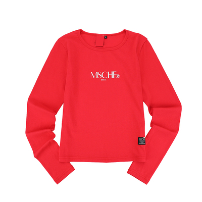 mschf黑红肉三色t恤长袖打底衫