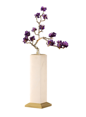 紫气东来水晶创意轻奢发财树摆件