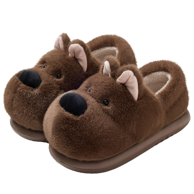 包跟棉拖鞋男士卡通保暖加绒加厚