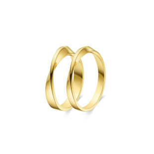 YIN隐「隐」系列莫比乌斯2.3戒指 18K金情侣对戒婚戒珠宝节日礼物