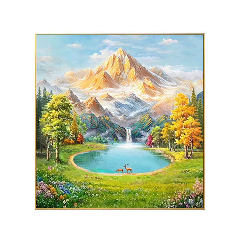东江源金山手绘油画大芬村方形
