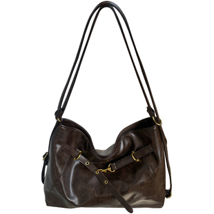 美拉德复古双肩包秋冬2025新款时尚简约单肩托特包休闲大容量背包