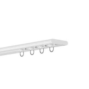 超薄窗帘轨道隐形内开窗静音滑轨明装直轨隐藏式极窄窗帘杆单轨