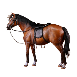 MrZ品牌直销仿真汉诺威温血马模型摆件配1/6兵人战马手办玩具雕塑