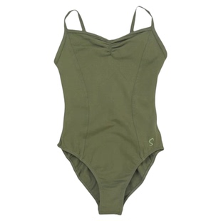 Sansha三沙芭蕾舞蹈服练功服成人艺考高胯体操服女吊带修身连体服