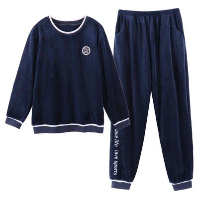 珊瑚绒睡衣男冬季加厚加绒家居服