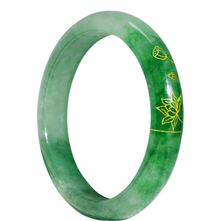 荷开富贵黄金玉镯修复修补断裂翡翠手镯修复断镯镶嵌断裂镶嵌金银